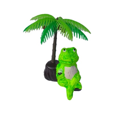 Enfeite Sapo Coqueiro Decorado - 1 Unidade