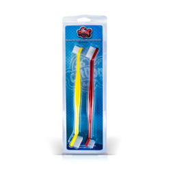 Escova Cat Dog Com Cabo Longo Para Pets - Kit Com 2 Unidades