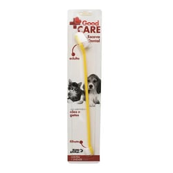 Escova Dental Good Care Amarelo Mundo Animal Para Pets - 1 Unidade