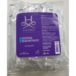 Escova Descartável Hydra Pet Society Para Cães E Gatos - 50 Unidades
