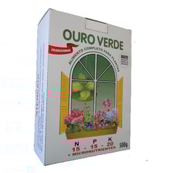 Fertilizante Ouro Verde Npk 15-15-20 - 500G Para Jardins