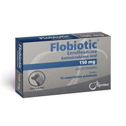 Flobiotic Antibiotico Para Caes E Gatos 150Mg 10 Comprimidos - 150 Miligramas