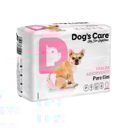 Fralda Higiênica Dogs Care Ecofralda Para Cães Fêmeas - 12 Unidades - Tamanho M