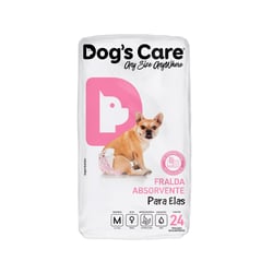 Fralda Higiênica Dogs Care Ecofralda Para Cães Fêmeas - 24 Unidades - Tamanho M