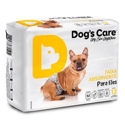 Fralda Higiênica Dogs Care M Para Macho - 12 Unidades - Tamanho M