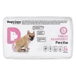 Fralda Higiênica Para Fêmeas Dogs Care P - 24 Unidades - Tamanho P