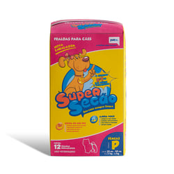 Fralda Superseca Para Fêmea P - 12 Unidades - Tamanho P