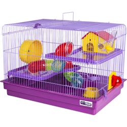 Gaiola Big Space 2 Andares Jel Plast Para Hamster - 1 Unidade