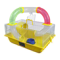 Gaiola Bragança Com Tubos Para Hamster Amarela - 1 Unidade