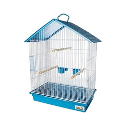 Gaiola Calopsita Teto Plástico Jel Plast Azul - 1 Unidade