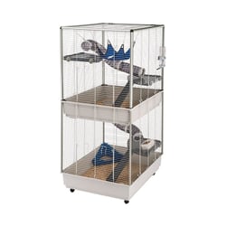 Gaiola Ferplast Furet Tower Branca Para Furões E Chinchilas