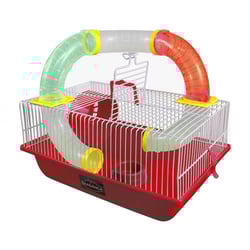 Gaiola Hamster Bragança Com Tubos Divertidos Vermelho Único - 1 Unidade