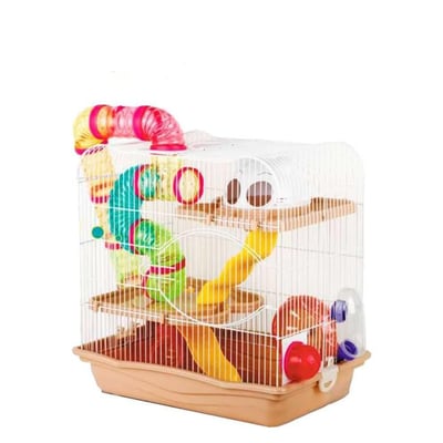 Gaiola Hamster Labirinto Safari Grande (M022B) Cor:Rosa
