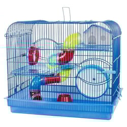 Gaiola Hamster Prime Com Andar Acrilico Azul