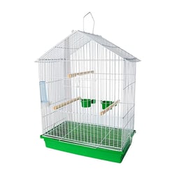 Gaiola Para Calopsita Jel Plast Teto Aramado Verde - 1 Unidade