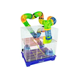 Gaiola Playground Quatiguá Azul Estrela Para Hamsters