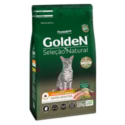 Golden Seleção Natural Frango & Arroz Para Gatos Adultos - 3Kg - 3 Kilos