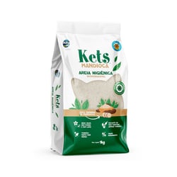Granulado Higiênico Biodegradável Kets De Mandioca Para Gatos - 1Kg