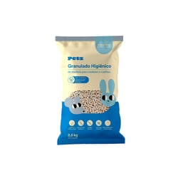 Granulado Higiênico De Madeira Petz Para Coelhos E Roedores - 2,5 Kilos