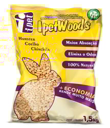 Granulado Higienico Ipet Wood S Para Hamster - 1,5Kg