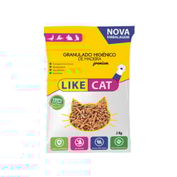 Granulado Higiênico Like Cat Para Gatos - 2Kg - 2 Kilos
