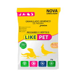Granulado Higiênico Like Pet Para Pássaros E Répteis - 2Kg