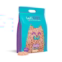 Granulado Higiênico Para Gatos Wicat Tofu Pêssego 2,1Kg