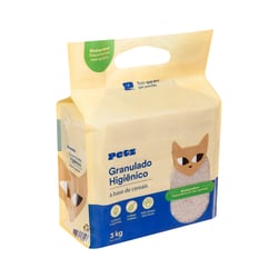 Granulado Higiênico Petz Biodegradável Cereais Para Gatos - 3Kg