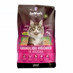 Granulado Madeira Ipet Woods 4Kg - 4 Kilos