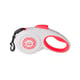 Guia Amicus Star Flex Branco/Vermelho Para Cães - Tamanho M - Tamanho M