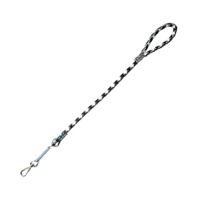Guia Corda Furacão Pet Com Amortecedor Preta Para Cães - 1,3Cm - 1,3 Centímetros