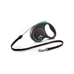 Guia Cordão Flexi Bogdahn Black Design Azul Para Cães - 1 Unidade - Tamanho P