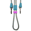 Guia Dupla Com Ajuste Zaylo Cinza 120Cm - 1 Unidade