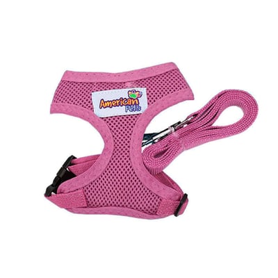 Guia E Peitoral American Pets Confort Rosa Para Cães Tamanho M - 1 Unidade