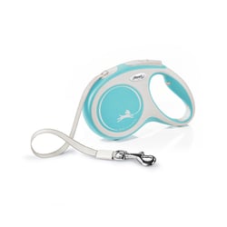 Guia Flexi New Comfort Azul E Branco Para Cães - Tamanho M