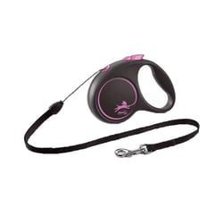 Guia Retrátil Black Design Flexi Rosa Pp - 1 Unidade