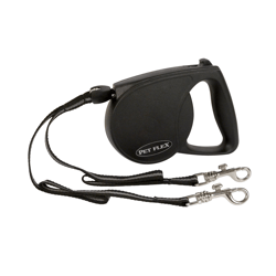Guia Retrátil Duo Pet Flex Preta Para Cães Até 20Kg - 3M