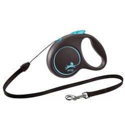 Guia Retrátil Flexi Black Design Azul Para Cães De Pequeno Porte - 1 Unidade