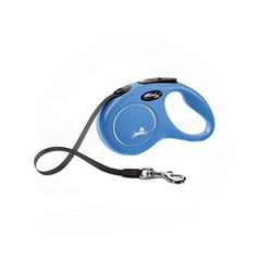 Guia Retrátil Flexi New Classic Azul Para Pets - 1 Unidade