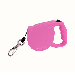 Guia Retrátil Pet Flex 3M Rosa Para Cães Até 15Kg - 1 Unidade