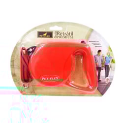 Guia Retrátil Pet Flex Premium Vermelho Para Cães Até 20Kg - 1 Unidade