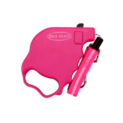Guia Retrátil Premium Pet Flex Rosa Para Pets Até 7Kg - 3M