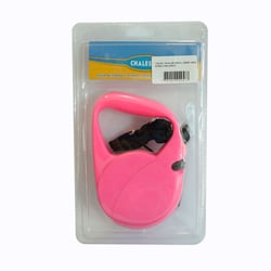 Guia Retrátil Rosa Chalesco Para Cães Até 15Kg - 1 Unidade