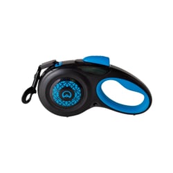 Guia Star Flex Preto E Azul Para Cães - Amicus - Tamanho G