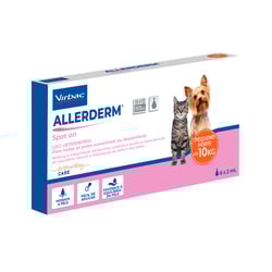 Hidratante Allerderm Spot On Virbac Para Cães E Gatos Até 10Kg - 6 Pipetas