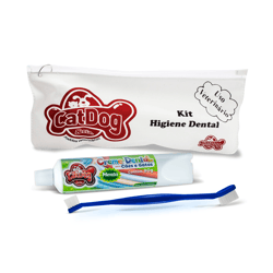 Higiene Dental Cat Dog Creme Dental Menta E Escova Cabo Longo - Cores Sortidas - 1 Conjunto
