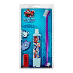 Higiene Dental Cat Dog Creme Dental Sabor Tutti Frutti Com Escova E Dedeira - Cores Sortidas - 1 Conjunto