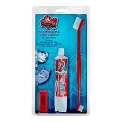 Higiene Dental Cat Dog Morango - Escova, Creme Dental E Dedeira - Cores Sortidas
