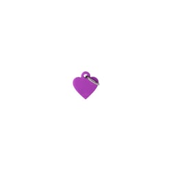 Identificação Coração Alumínio Roxo Myfamily G - 1 Unidade