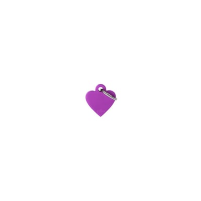 Identificação Coração Alumínio Roxo Myfamily G - 1 Unidade